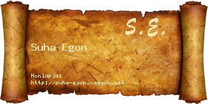 Suha Egon névjegykártya